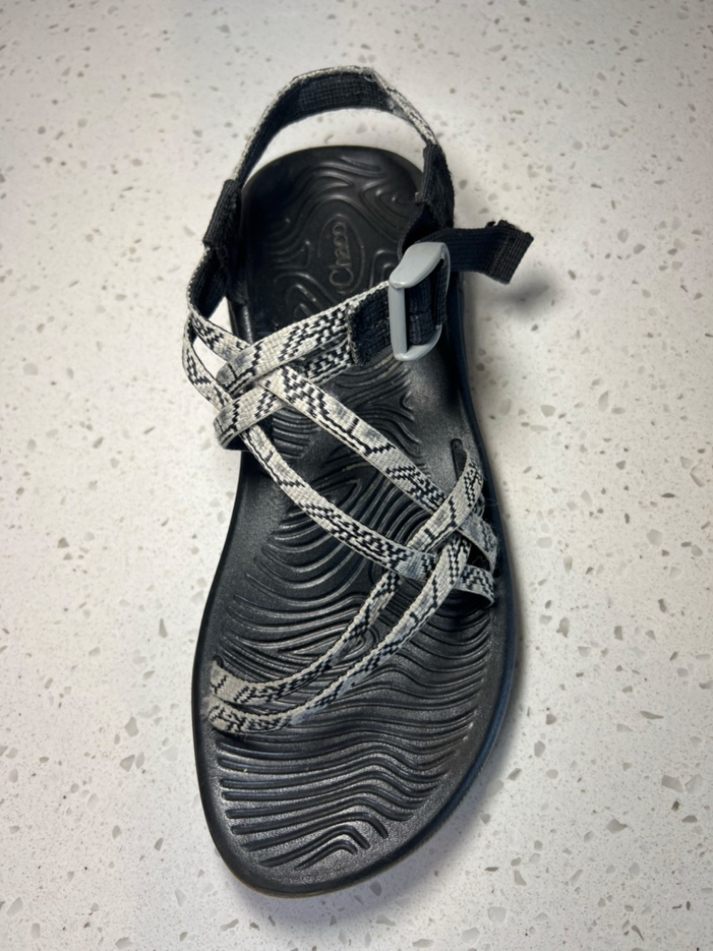Chaco ZX/2 Cloud Dual Strap Comfort Sandals Gray Black Hiking  WORN Women's Sz 9 - Picture 10 of 16